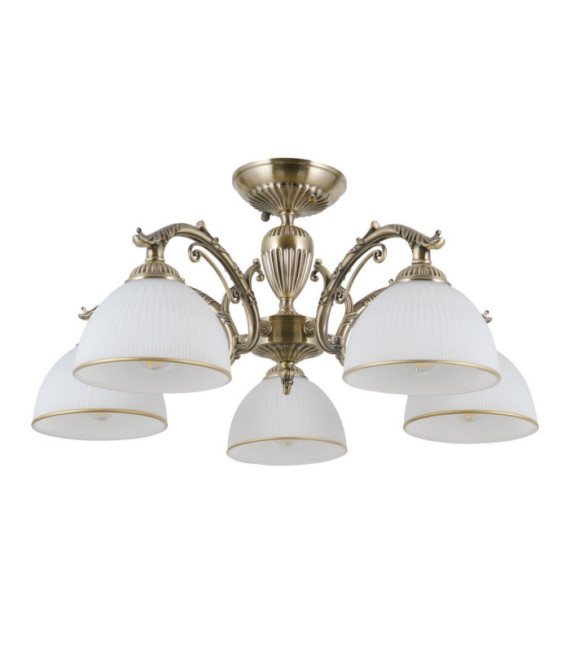 Plafonnier Feneza Verre,acier,aluminium Antique Bronze