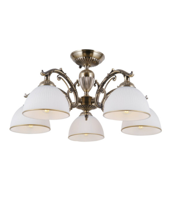 Plafonnier Feneza Verre,acier,aluminium Antique Bronze