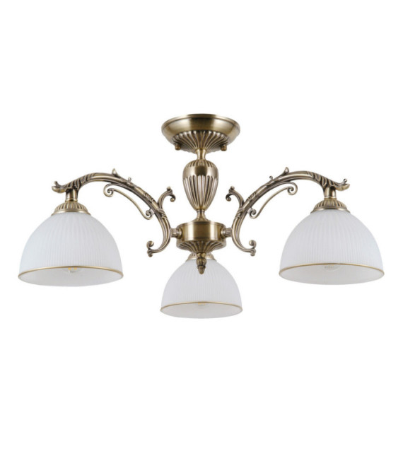 Feneza Deckenleuchte Glas, Stahl, Aluminium Antikbronze