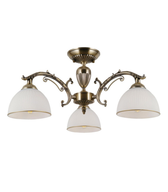 Plafonnier Feneza Verre,acier,aluminium Antique Bronze