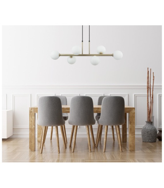 Olbia Pendelleuchte Glas, Stahl Gold