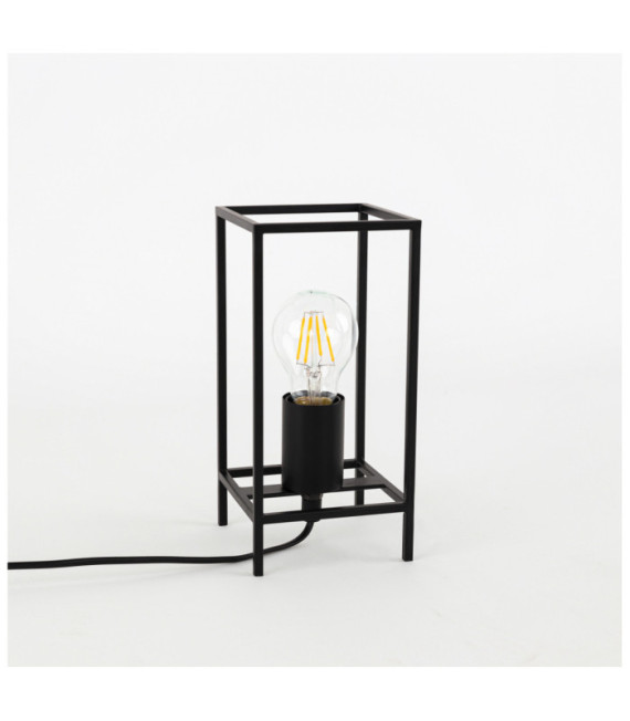 Lampadaire portable Melando Acier Noir Mat