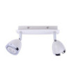 Spot Calasa Acier Blanc mat, anneau chromé