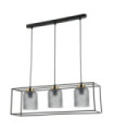 Suspension Sinella Verre,Acier Noir