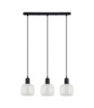 Lamezia Pendant Lamp Glass, Black Steel