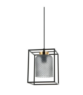 Sinella Pendant Lamp Glass, Black Steel