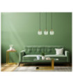 Suspension Lamezia Verre,Acier Noir, Bronze Antique