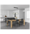 Grosetta Pendant Glass, Black Steel