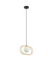 Grosetta Pendant Glass, Black Steel, Gold