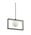 Suspension Grosetta Verre,Acier Noir