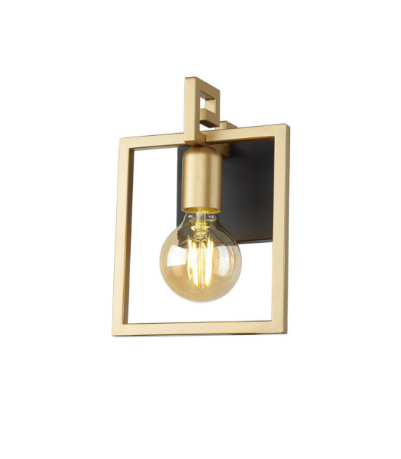 Lampada da parete Primero Acciaio Oro, Nero Opaco