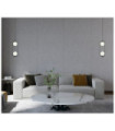 Suspension Lupus Verre,Acier Blanc, Noir