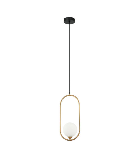 Lupus Lámpara Colgante Cristal, Acero Blanco, Bronce Antiguo