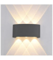 Ortelo sandblasted black exterior wall light