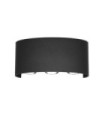 Ortelo sandblasted black exterior wall light