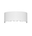 Ortelo sandblasted white exterior wall light