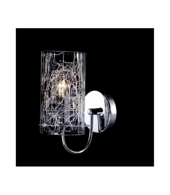 Lampada da parete moderna in metallo cromato