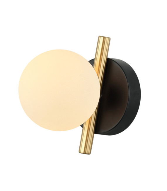 Reverso wall light Glass, Steel Black, Gold