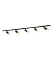 Barre de spots Marvi Plastique,Acier Noir Mat