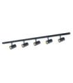 Barre de spots Marvi Plastique,acier,aluminium Noir Mat