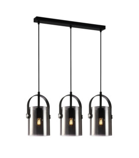 Nanesma Lámpara colgante de cristal, acero negro
