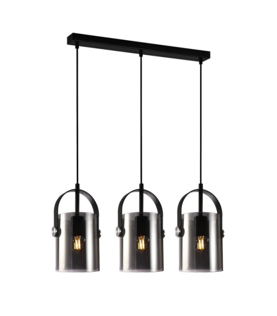 Nanesma Pendant Glass, Black Steel