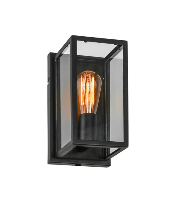 Laverno wall light Glass, metal alloy Matt Black