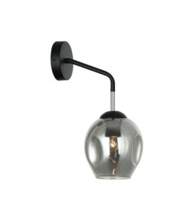 Lámpara de pared moderna de acero negro