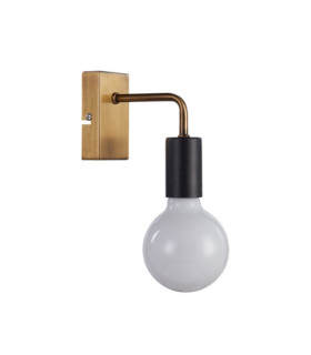 Irina Wandleuchte Metalllegierung Gold, Mattschwarz