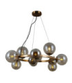 Montora Pendant Glass, Steel Honey Brass