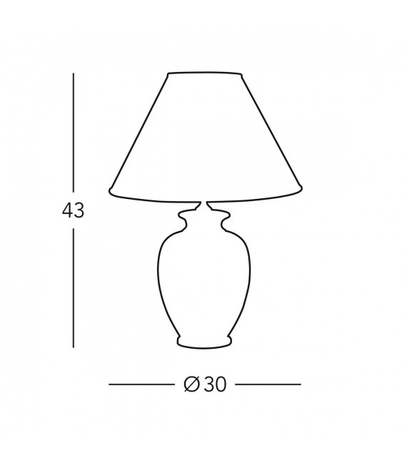 GIARDINO lámpara de mesa oro 24 quilates 1 bombilla