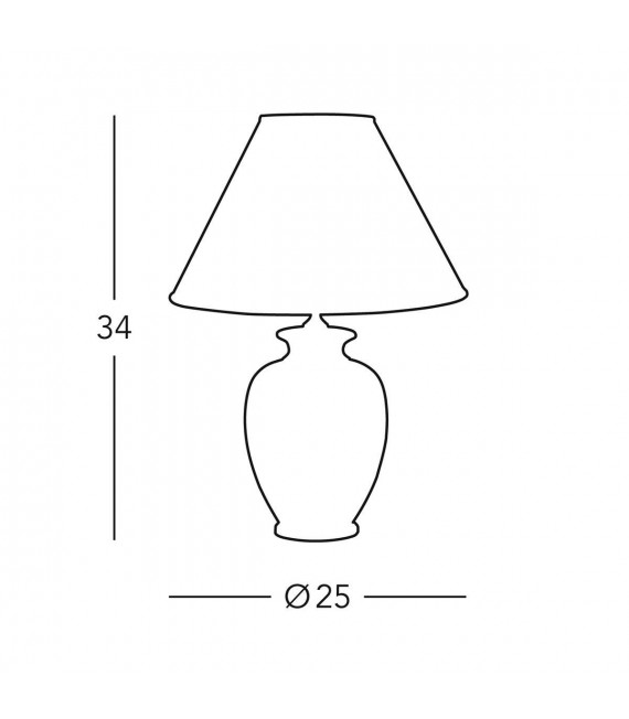 Lampada da tavolo GIARDINO in oro 24 carati 1 lampadina