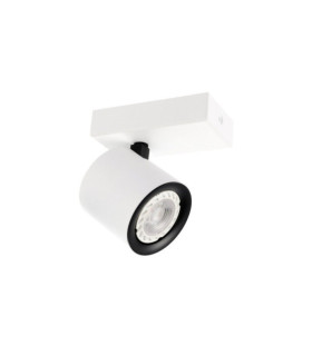 Karlota Spotlight Stahl, weißes Aluminium, schwarz