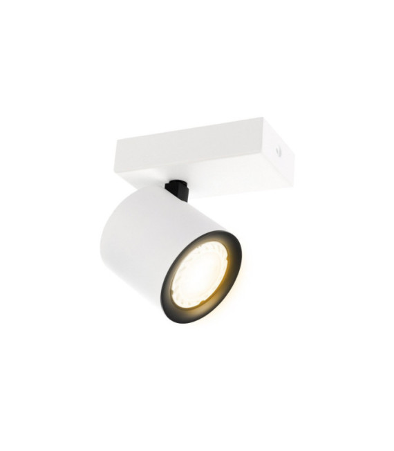 Karlota Spotlight Steel, White Aluminum, Black