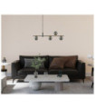 Bletter Pendant Lamp Glass, Black Steel, Smoked