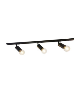 Barra de foco Marvi Plástico, acero, aluminio Negro mate