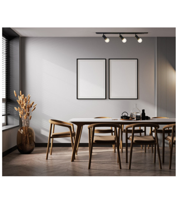 Marvi spotlight bar Plastic, steel, aluminum Matt Black