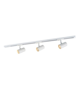 Barre de spots Marvi Plastique,acier,aluminium Blanc Mat