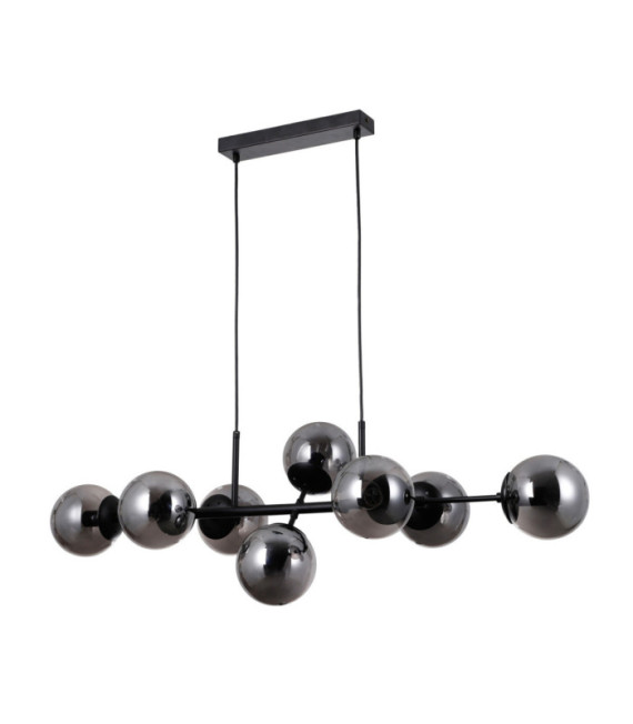 Molite Lámpara Colgante Cristal, Acero Negro