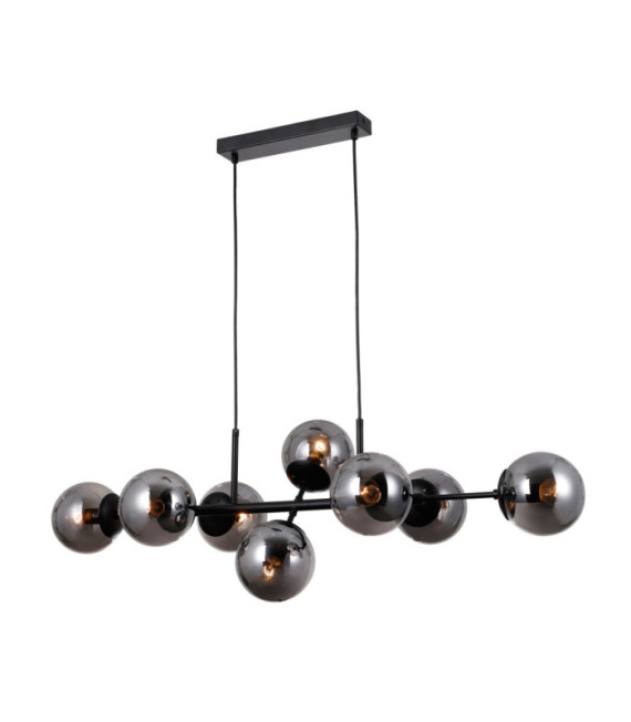 Suspension Molite Verre,Acier Noir