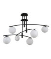 Senai ceiling light Glass, steel, black satin aluminum