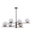 Suspension Stelia Verre,acier,aluminium Bronze antique, noir mat