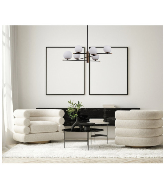 Stelia pendant light Glass, steel, aluminum Antique bronze, matt black