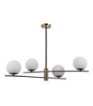 Suspension Stelia Verre,acier,aluminium Bronze antique, noir mat