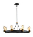 Hinkley pendant light Aged zinc steel and heritage brass
