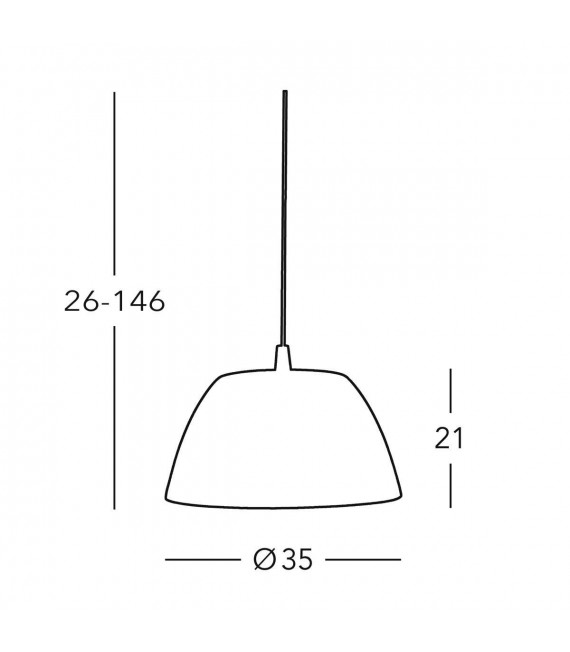 Lampada a sospensione in nichel MALMÖ 1 lampadina