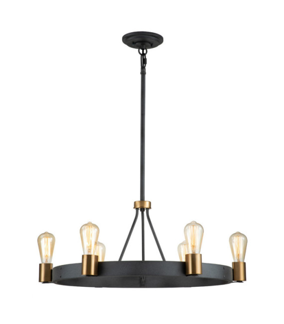 Hinkley pendant light Aged zinc steel and heritage brass