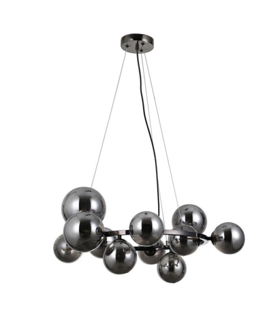 Canello pendant glass, black chrome steel