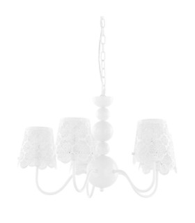 Lampada a sospensione Arianna Lega di metallo Bianco