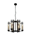 Aspen Pendant Lamp Glass, Black Steel